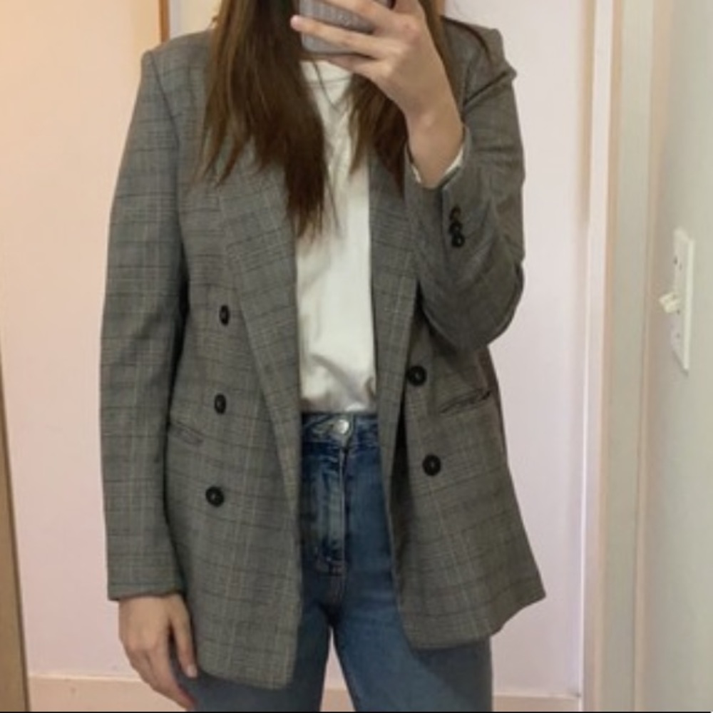 H&M Plaid Blazer Size 10